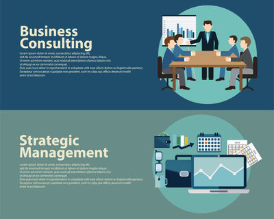 矢量扁平式企业成功战略 管理理念与业务咨询的融合之道